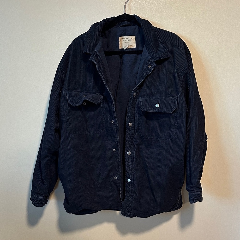 American Eagle Outfitters Black Jacket So warm and soft size medium